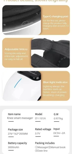 Kabelloses Kniemassagegerät – Elektrisches Gerät zur Schmerzlinderung