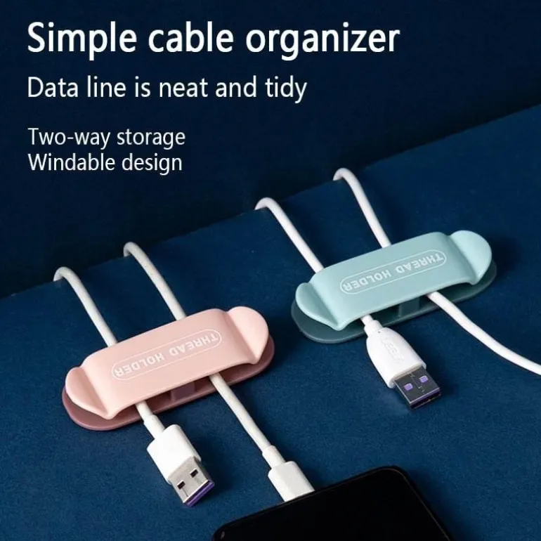 Kabel-Organizer-Clips – 4 kreative selbstklebende Halter