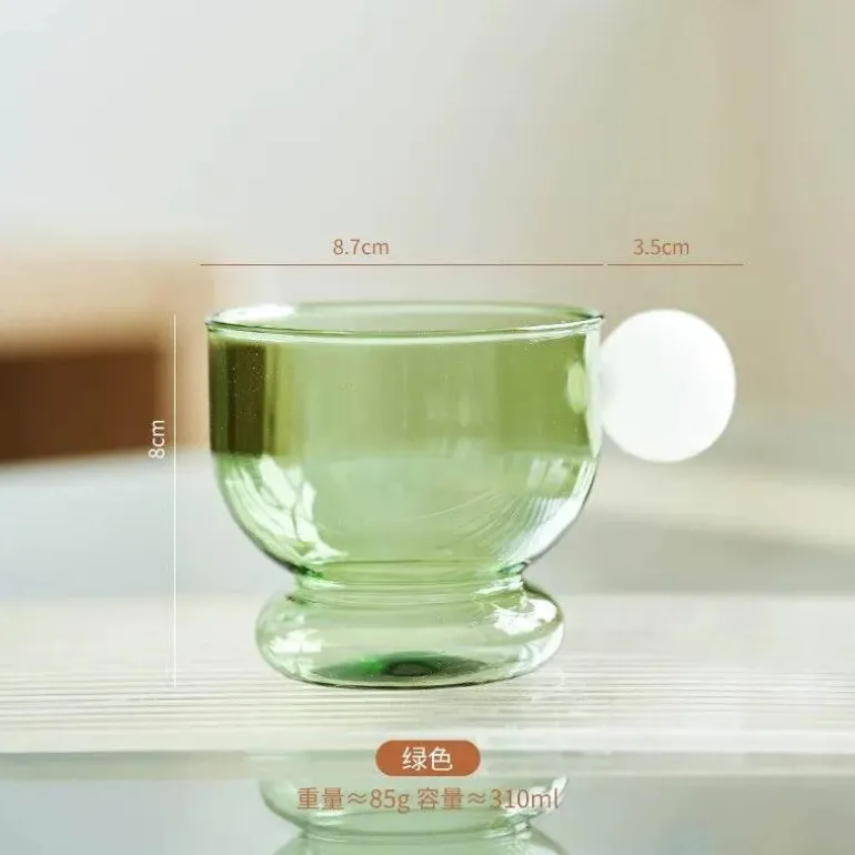 Kaffeebecher aus Glas mit Kugelhenkel - 310ml