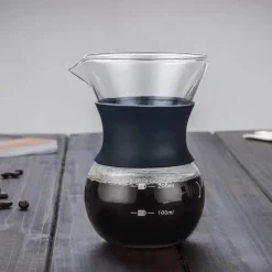 Kaffeekanne aus Glas mit Edelstahlfilter – 200 ml400 ml