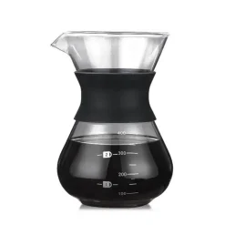 Kaffeekanne aus Glas mit Edelstahlfilter – 200 ml400 ml