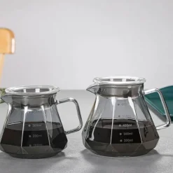 Kaffeekaraffe aus Glas – 600 ml Pour Over Filterkanne