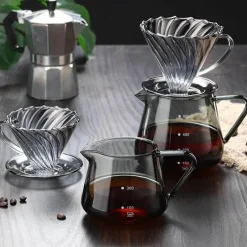 Kaffeekaraffe aus Glas – wiederverwendbarer Wasserkocher, 400–600 ml