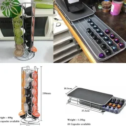 Kaffeepadhalter – Metallgestell für 18 Nespresso Dolce Gusto Kapseln