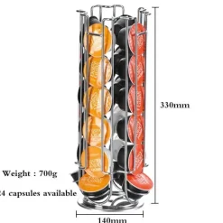 Kaffeepadhalter, Tamper-Ständer – Organizer für 24 Kapseln für Dolce Gusto
