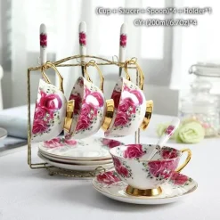 Kaffeeservice aus Keramik – Elegante Tassen- und Untertassen-Kollektion