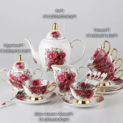 Kaffeeservice aus Keramik – Elegante Tassen- und Untertassen-Kollektion