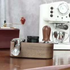 Kaffee-Stampfstation aus Holz – Zubehör für Espressomaschinen