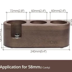 Kaffee-Stampfstation aus Holz – Zubehör für Espressomaschinen