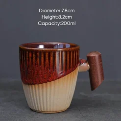 Kaffeetasse aus Keramik – Elegante Latte-Tasse aus Porzellan für das Homeoffice