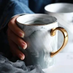 Kaffeetasse aus Marmorporzellan – elegante europäische Teetasse