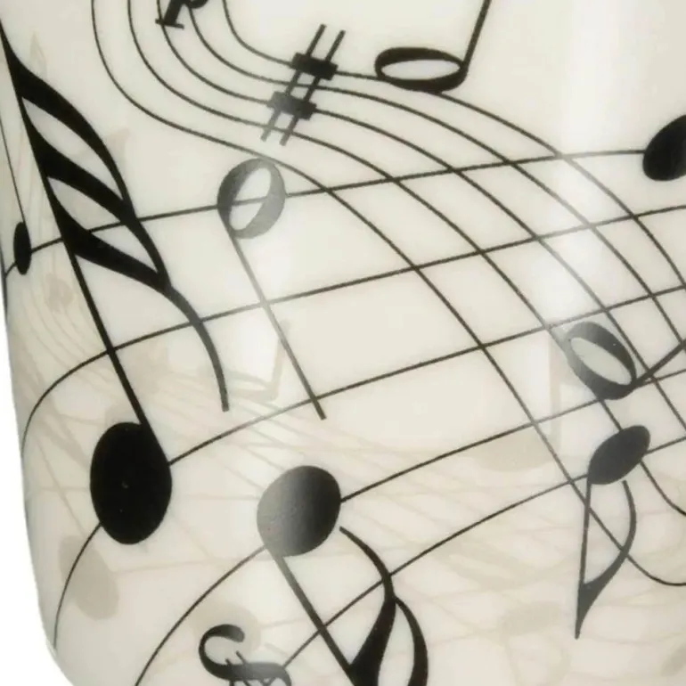 Kaffeetasse mit Musiknoten – kreative Teetasse aus Keramik