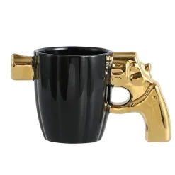 Kaffeetasse mit Revolvergriff – Einzigartige Tasse mit Waffenmotiv für Waffenliebhaber
