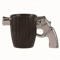 Kaffeetasse mit Revolvergriff – Einzigartige Tasse mit Waffenmotiv für Waffenliebhaber