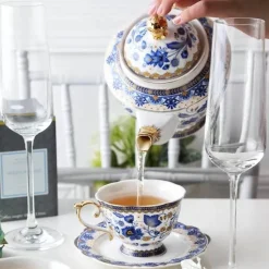 Kaffeetassen-Set aus Bone China – 220 ml Teetasse mit Untertasse