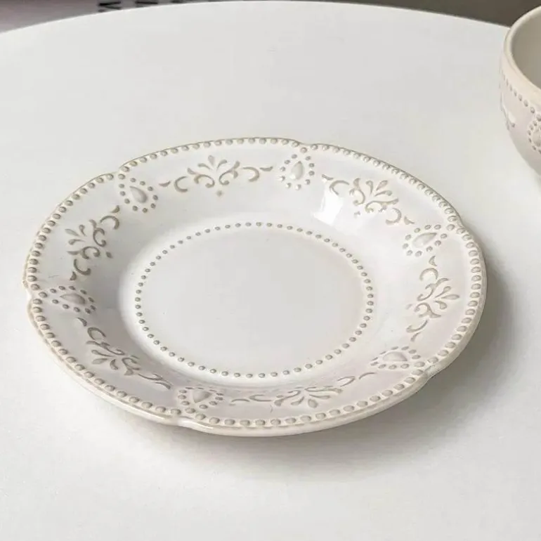 Kaffeetassen-Set aus Keramik – 250 ml, weiße Tasse mit Untertasse für Tee