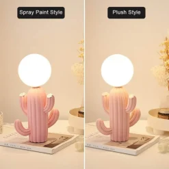 Kaktus-Tischlampe – Einzigartige Wohndekorbeleuchtung aus Kunstharz
