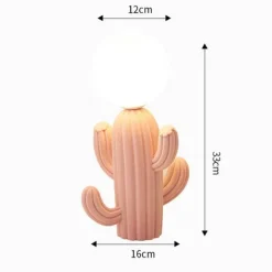 Kaktus-Tischlampe – Einzigartige Wohndekorbeleuchtung aus Kunstharz