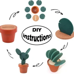 Kaktus-Untersetzer-Set – rutschfeste Getränkeuntersetzer