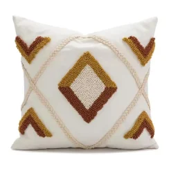 Kamelien-Jacquard-Kissenbezug – Luxuriöses nordisches Dekokissen für das Wohnzimmer