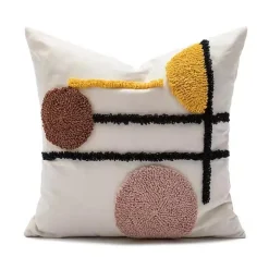 Kamelien-Jacquard-Kissenbezug – Luxuriöses nordisches Dekokissen für das Wohnzimmer