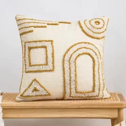 Kamelien-Jacquard-Kissenbezug – Luxuriöses nordisches Dekokissen für das Wohnzimmer