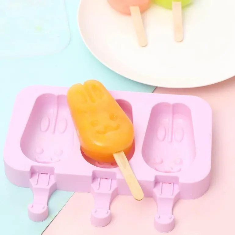 Kaninchen-Eiscremeformen – Niedlicher Dessertmaker aus Silikon