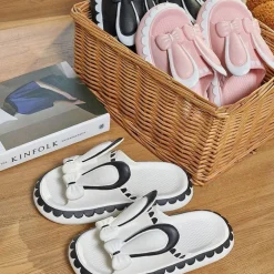 Kaninchen-Hausschuhe für Damen – süße, bequeme Schuhe mit niedrigem Keilabsatz