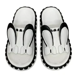 Kaninchen-Hausschuhe für Damen – süße, bequeme Schuhe mit niedrigem Keilabsatz