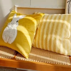 Kaninchen-Kissenbezug - Dekorativer Hasenkissenbezug