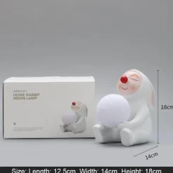 Kaninchen-Nachtlampe – Niedliche Kinderzimmer-Dekorbeleuchtung