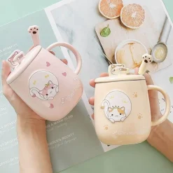 Katzenbecher-Set – süße Cartoon-Kaffeetassen