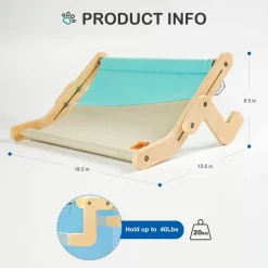 Katzenfenstersitz aus Holz – Hängendes Katzenbett zum Sonnenbaden