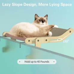 Katzenfenstersitz aus Holz – Hängendes Katzenbett zum Sonnenbaden