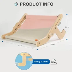 Katzenfenstersitz aus Holz – Hängendes Katzenbett zum Sonnenbaden