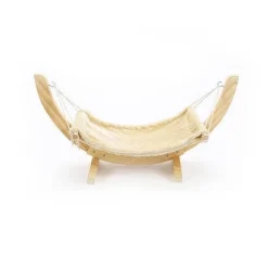 Katzenhängematte aus Holz – Stilvolles Haustierbett für Katzen