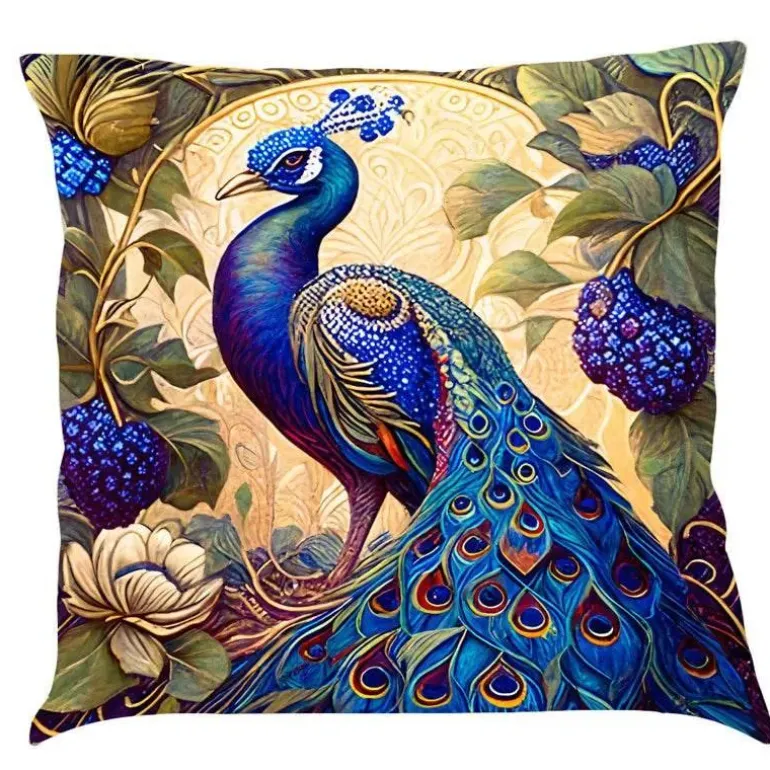 Katzen-Kissenbezug - Stilvoller Kissenbezug aus Leinen 45x45cm
