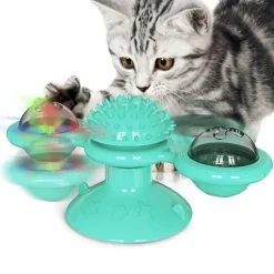Katzenmassage-Windmühlenspielzeug – Interaktives drehbares Haustierspielzeug