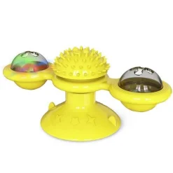 Katzenmassage-Windmühlenspielzeug – Interaktives drehbares Haustierspielzeug