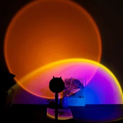 Katzenohren-Sonnenuntergangslampe – Süßes Nachtlicht für den Schreibtisch