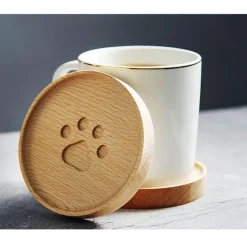 Katzenpfoten-Holzuntersetzer - Süßes Tier-Trinkgeschirr