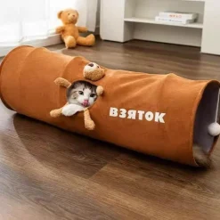 Katzentunnelspielzeug – Zusammenklappbares interaktives Spiel für Kätzchen