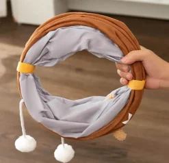 Katzentunnelspielzeug – Zusammenklappbares interaktives Spiel für Kätzchen