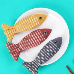 Kauspielzeug aus Leinen für Katzenfische – weiches Plüschkissen für verspielte Katzen