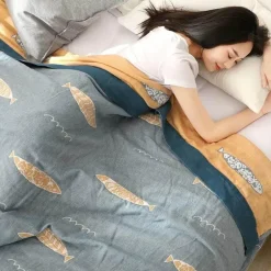 Kawaii Fischdecke - Süße leichte Baumwolldecke