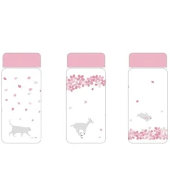 Kawaii Sakura Glas-Wasserflasche – süßes Cartoon-Tier-Design, 310 ml