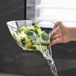 Küchen-Abtropfkorb – multifunktionales, kristallklares Sieb