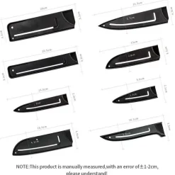 Küchenmesserscheide - Schwarze Kantenschutz-Schutzhülle