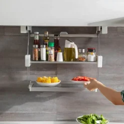 Küchen-Organizer, doppellagiges, herunterziehbares Lagerregal