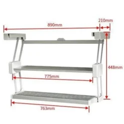 Küchen-Organizer, doppellagiges, herunterziehbares Lagerregal